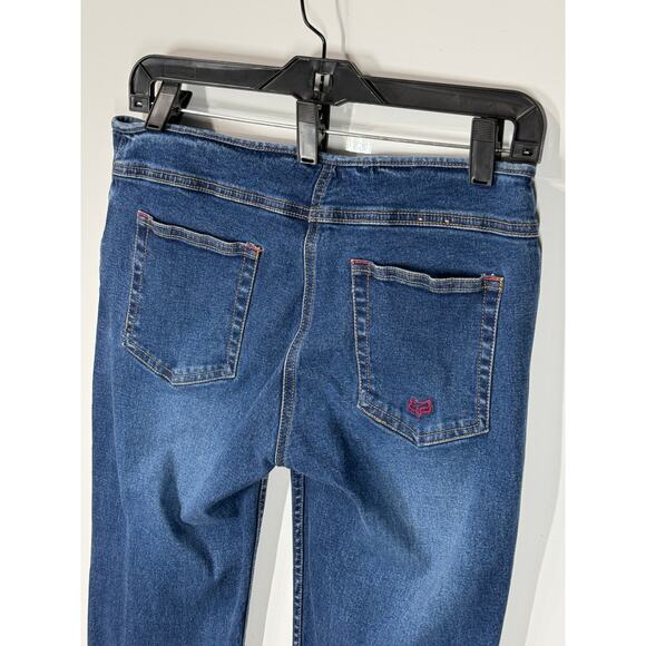VTG Fox Racing Jeans Casual Y2K Super Low Rise Preppy Motocross Womens Size 5 - Picture 9 of 13